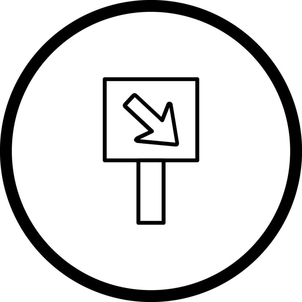 Diagonal Down Right Arrow Icon Design vector
