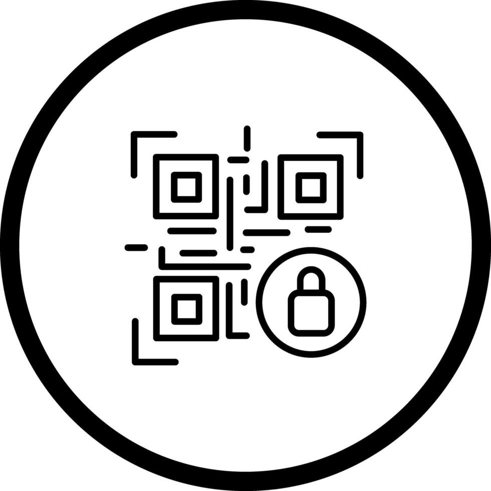 QR Code Encryption Icon Design vector