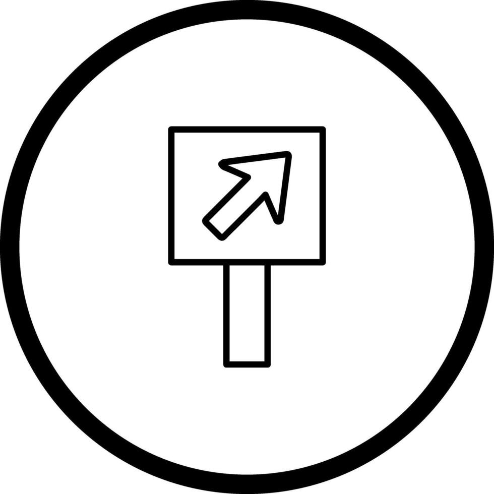 Diagonal Up Right Arrow Icon Design vector