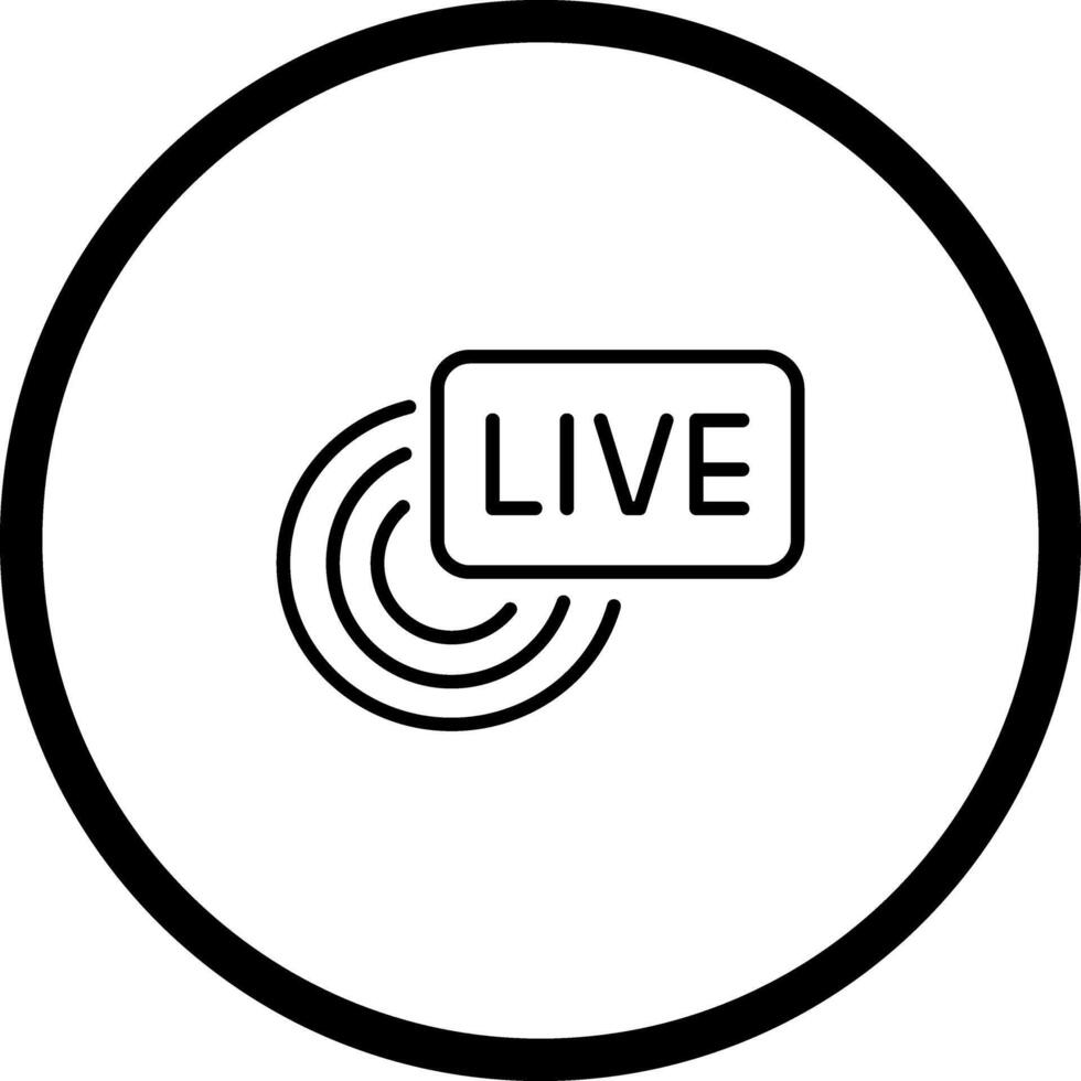 Live Broadcast Icon Design vector