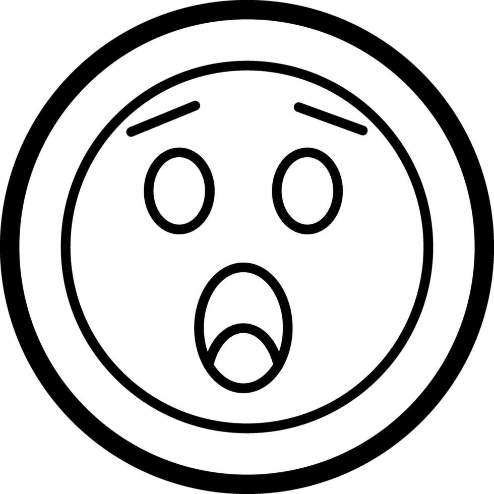 Astonished Face Icon Design vector