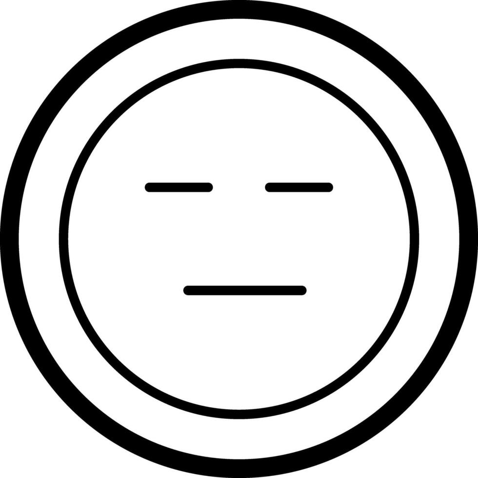 Neutral Face Icon Design vector