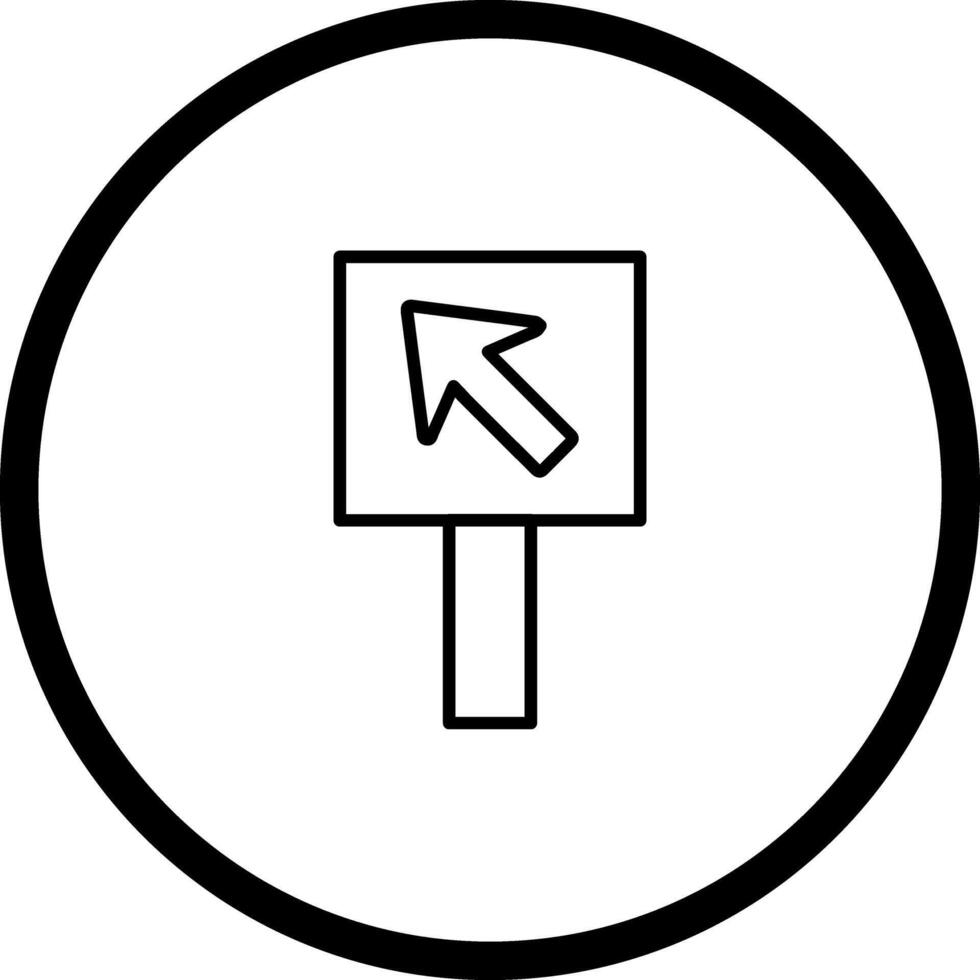 Diagonal Up Left Arrow Icon Design vector