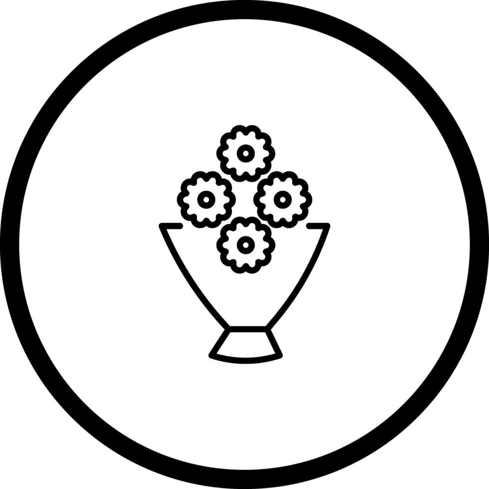 Flower Bouquet Icon Design vector