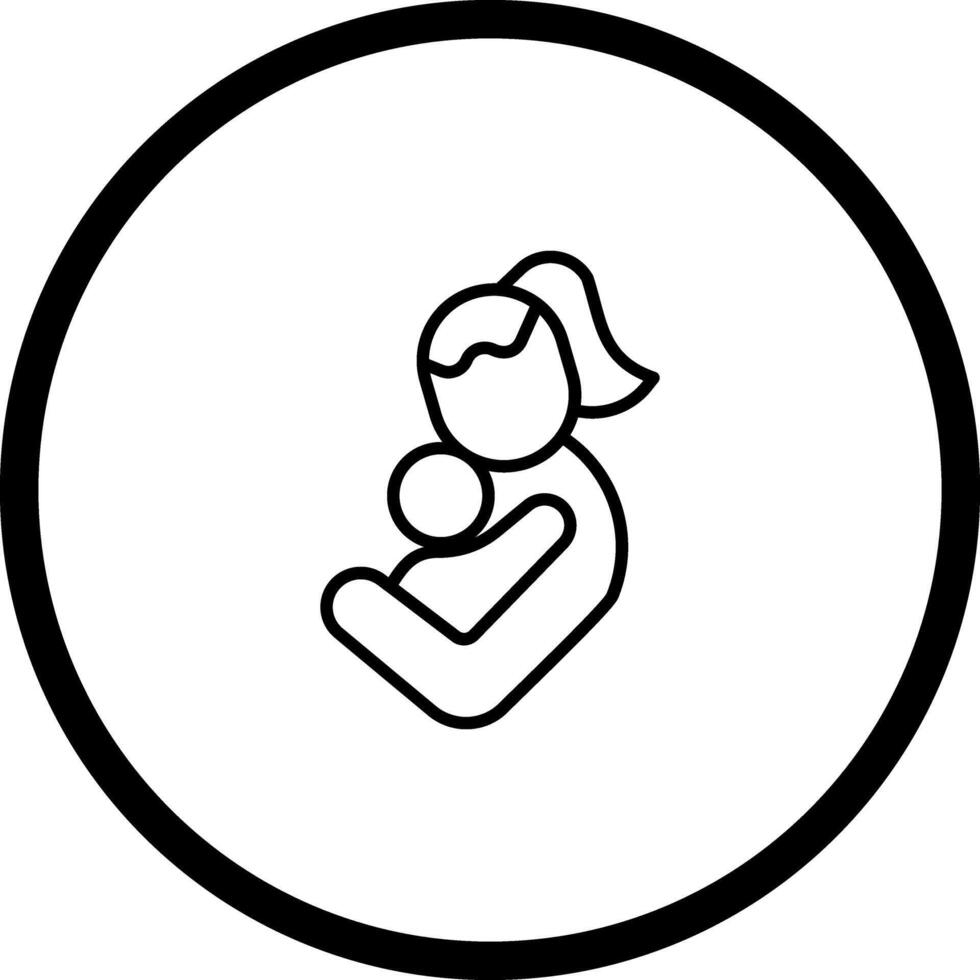 Mother and Child Icon Design vector