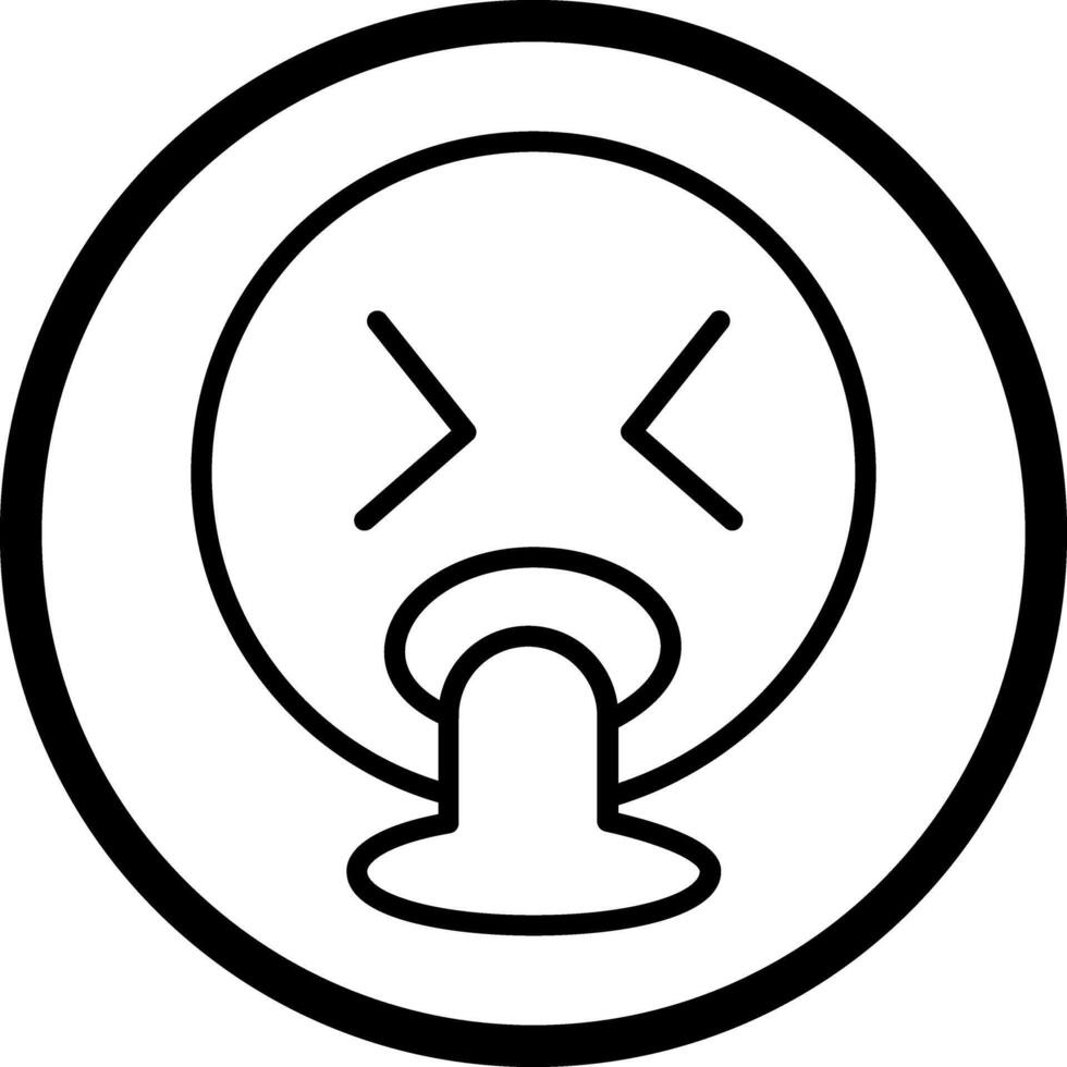 Face Vomiting Icon Design vector