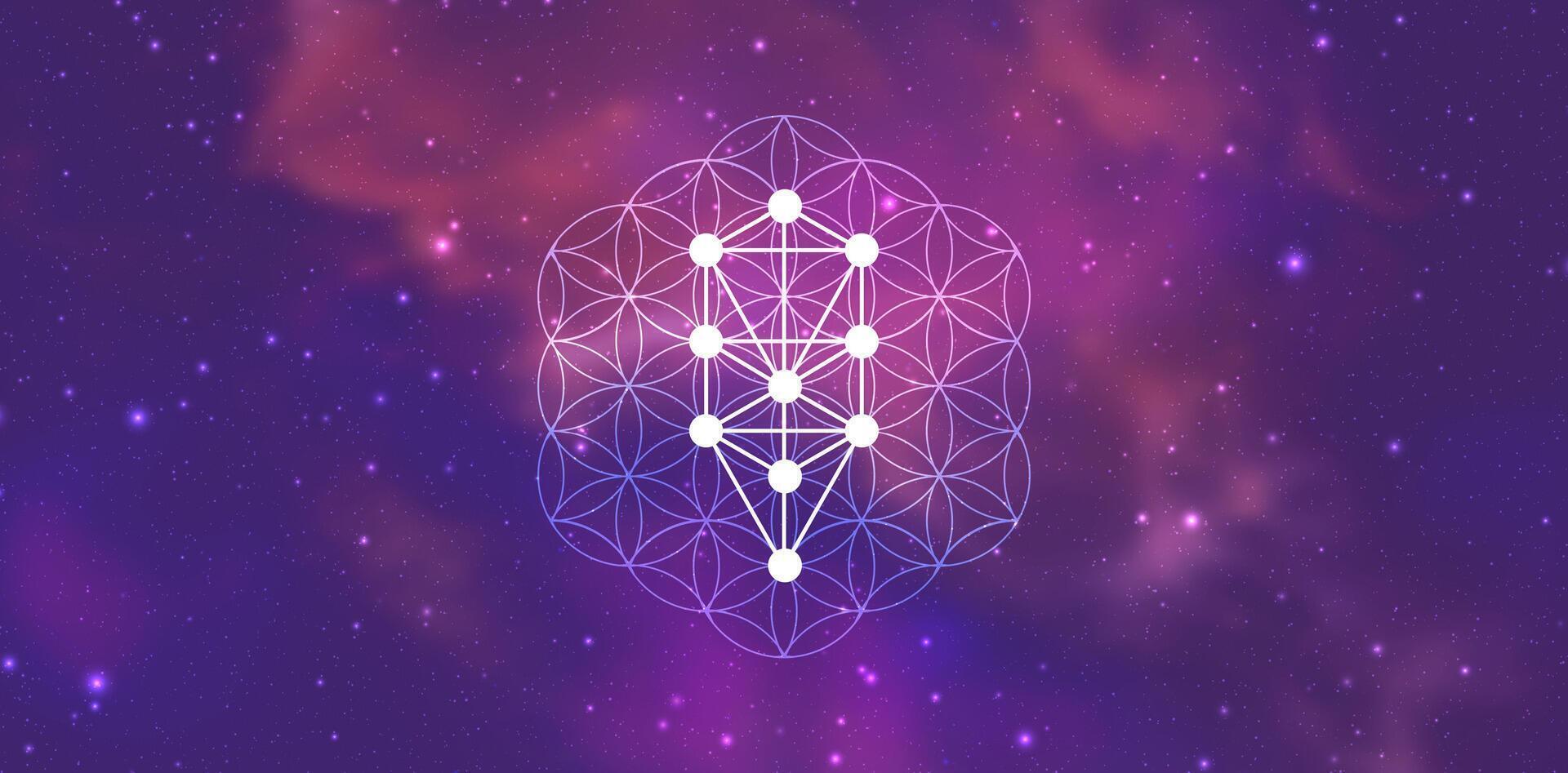 Mystical sacred geometry symbol. Spirituality, harmony vector