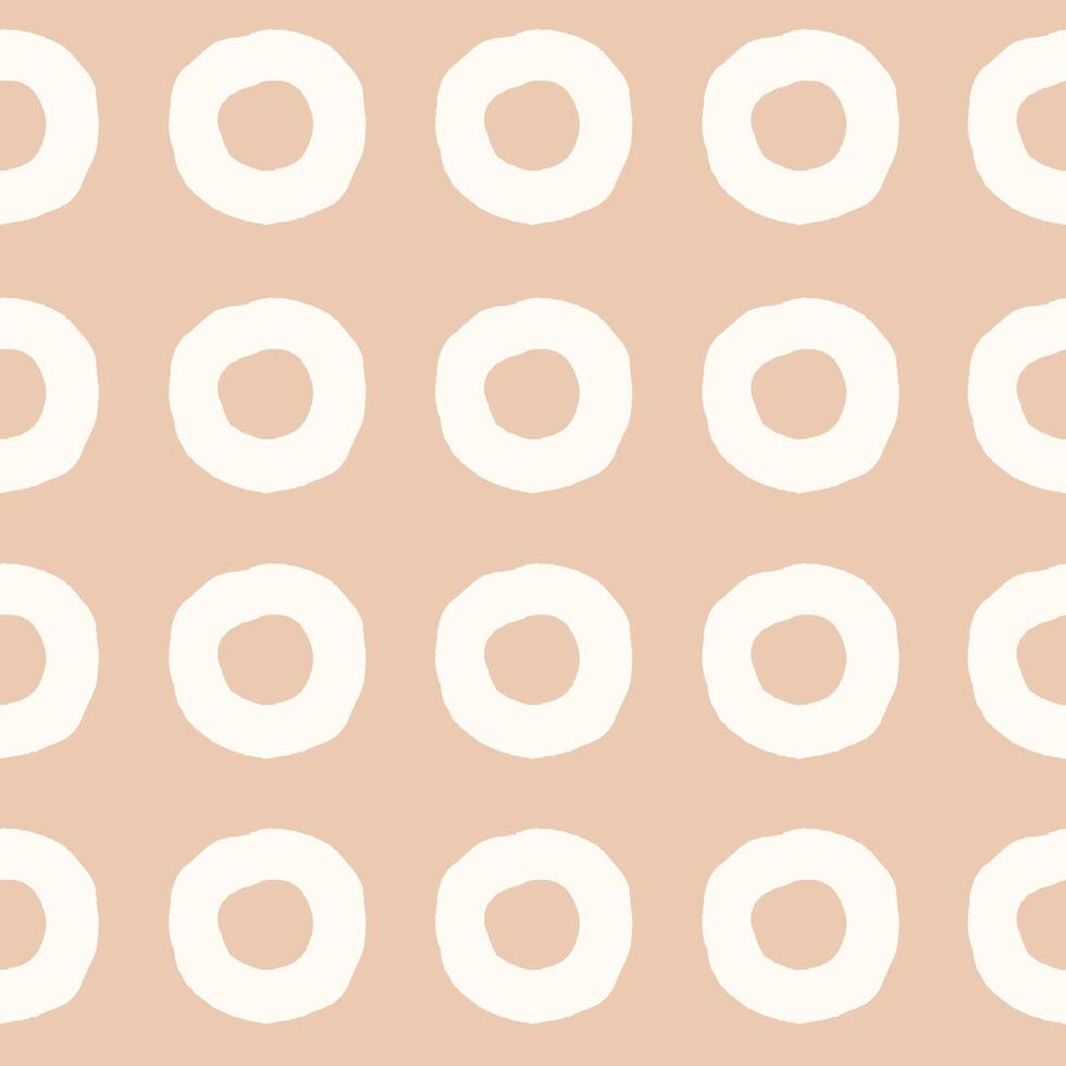 Minimal Abstract Neutral Seamless Pattern with Circles vector
