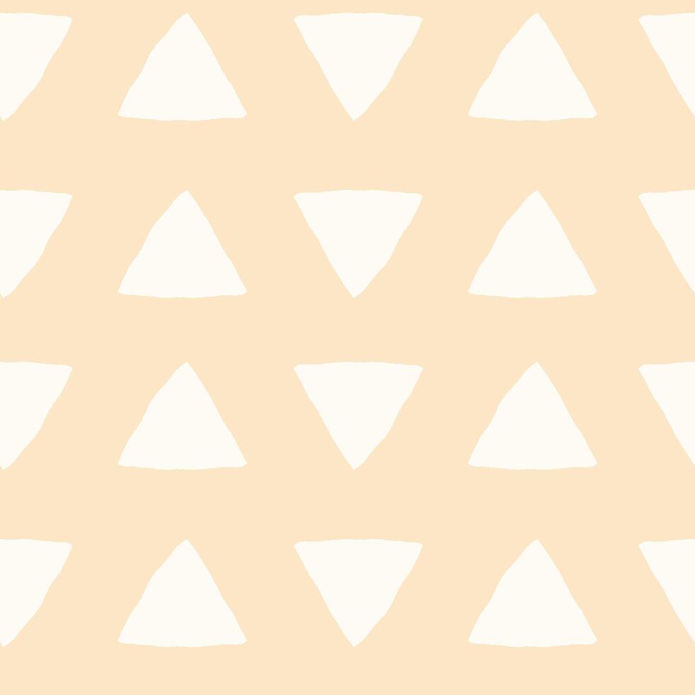 Abstract Triangle Beige Seamless Pattern vector