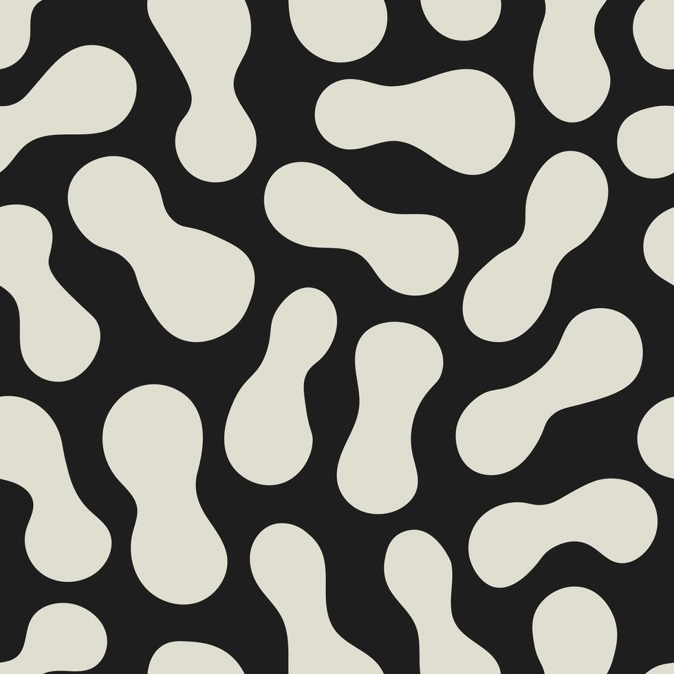 Abstract Minimal Seamless Pattern with Liquid Shapes vector