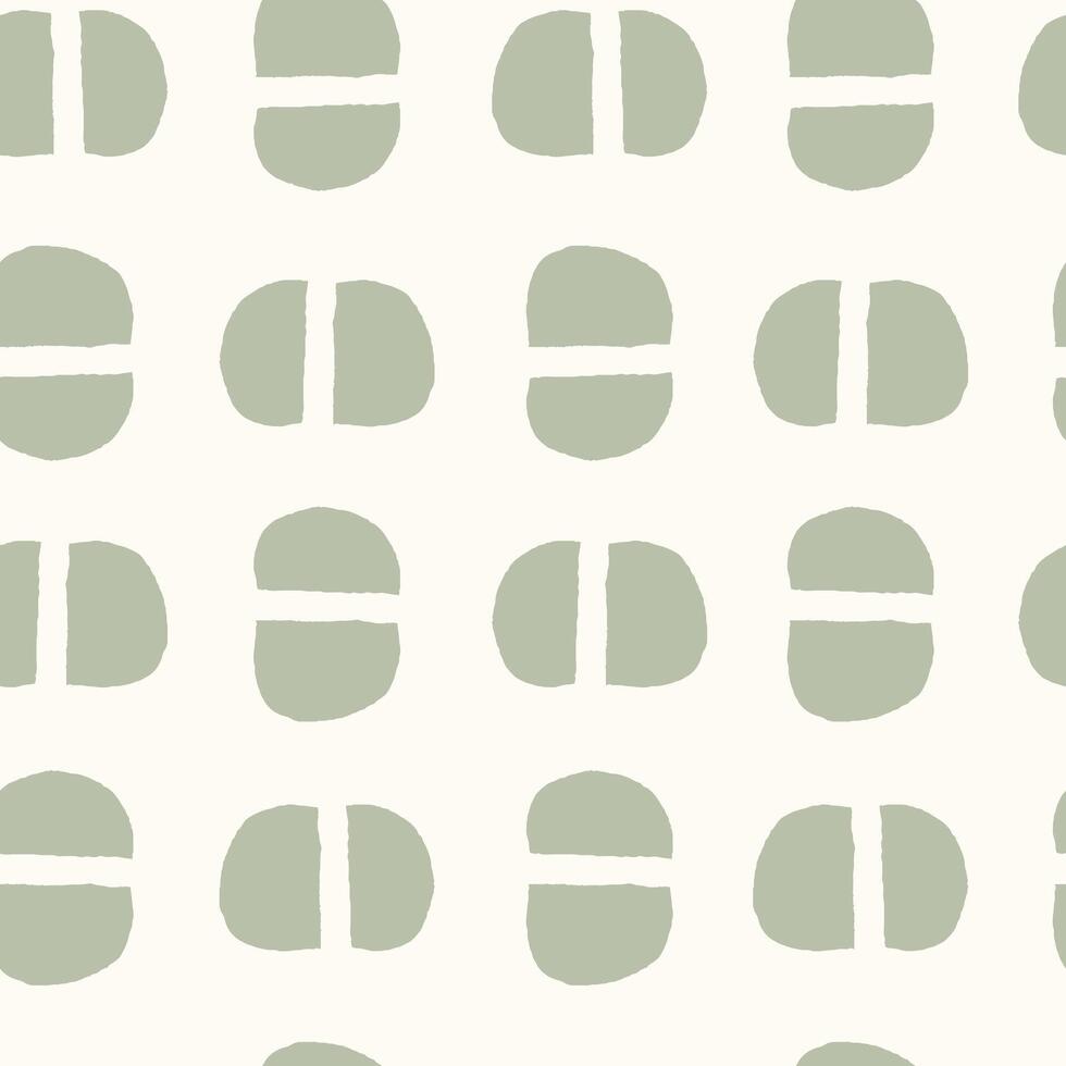 Abstract Neutral Seamless Pattern with Round Shapes vector