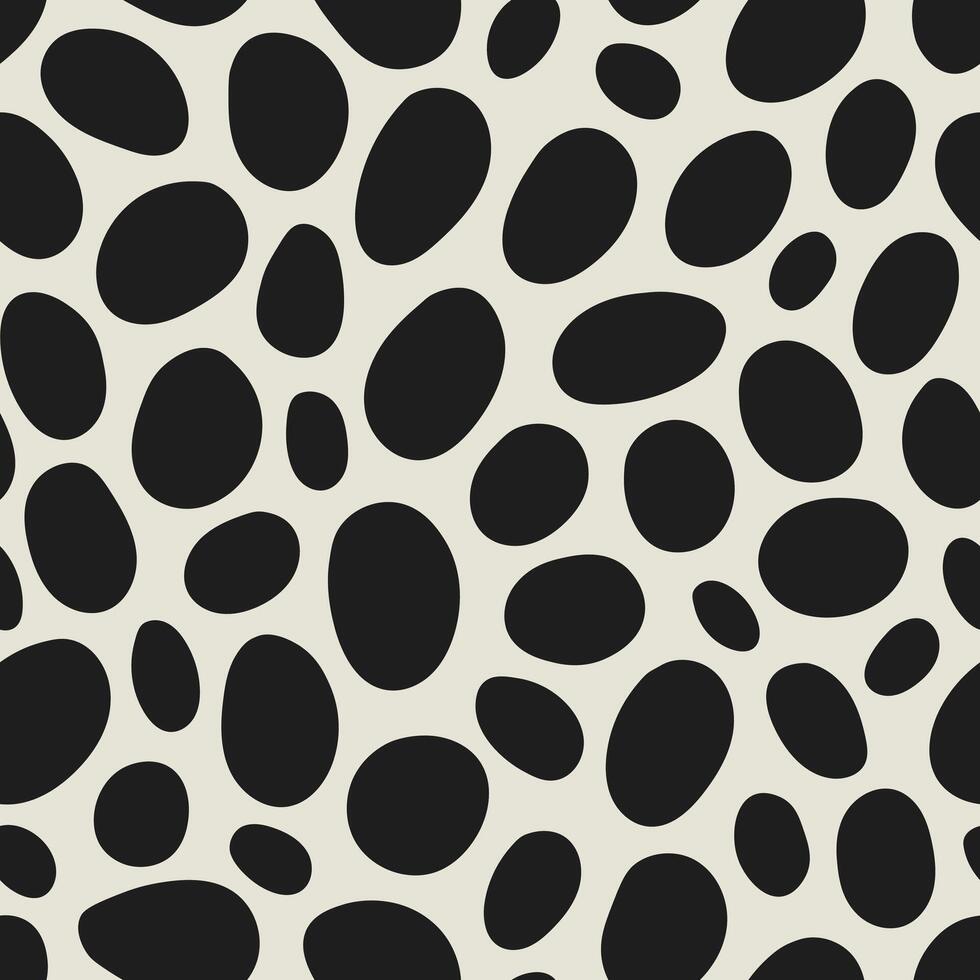 Black and White Spotted Seamless Pattern vector