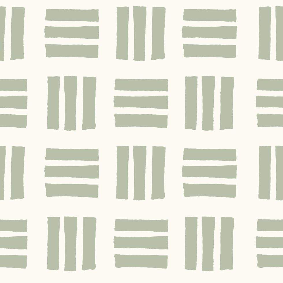 Abstract Checkered Seamless Pattern in Hand Drawn style vector