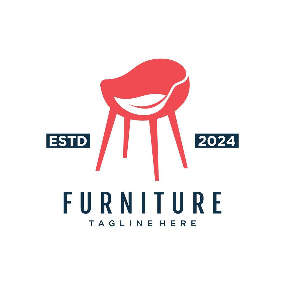 Furniture icon logo design with creative unique concept Premium vector