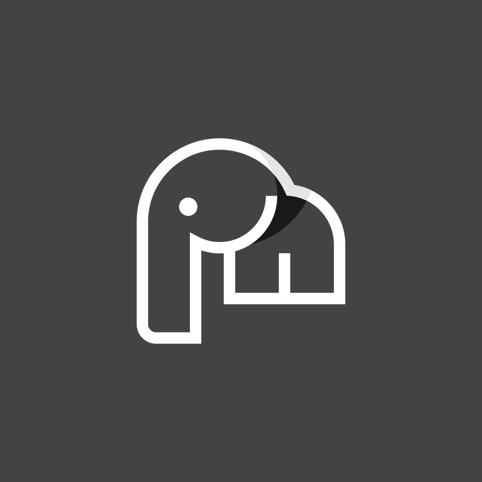 Elephant logo with creative element design concept idea vector