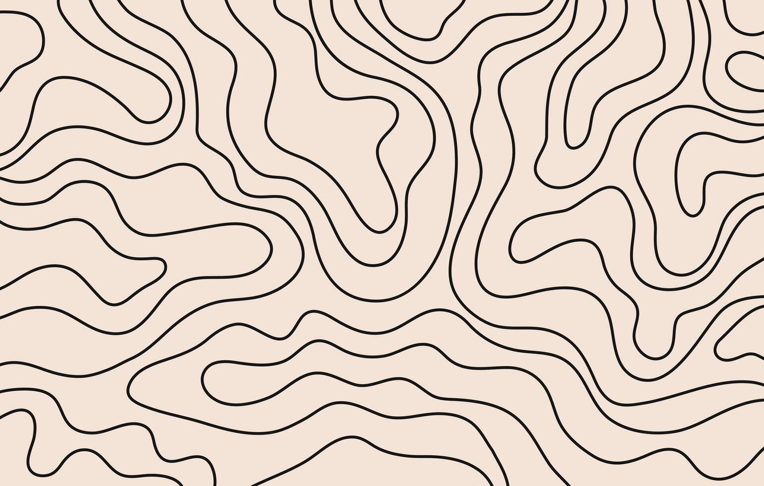 Abstract horizontal background with black linear waves vector