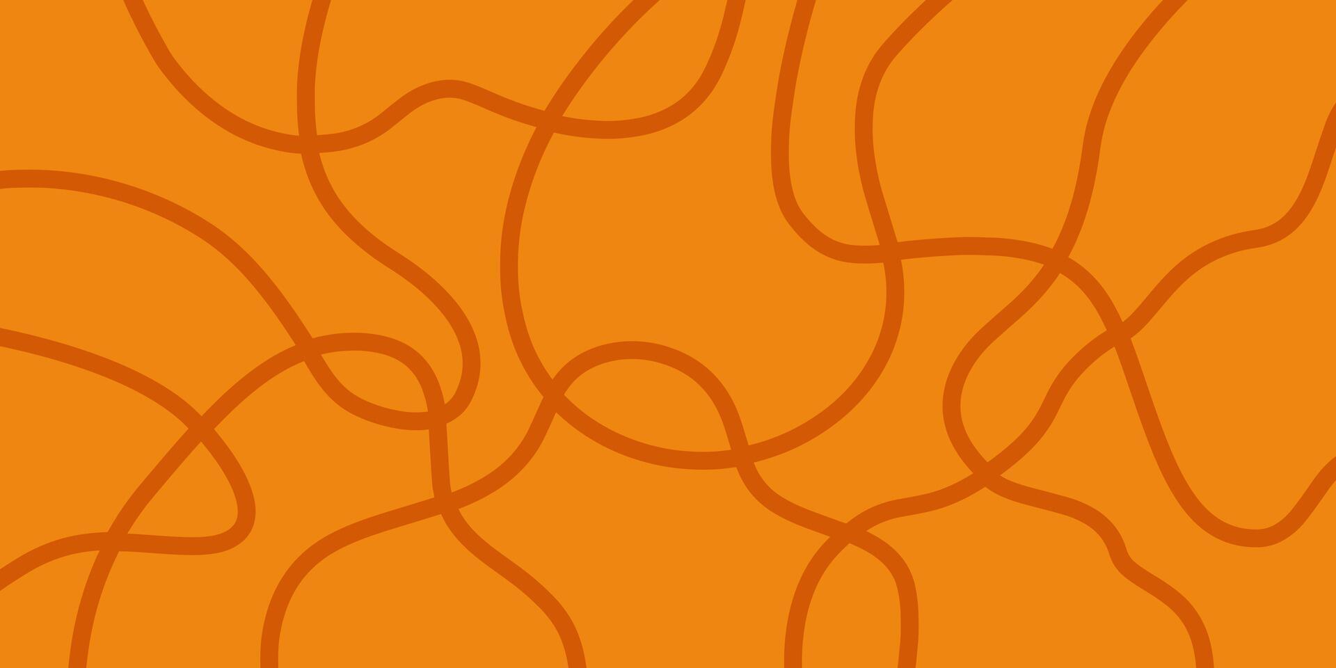 Abstract horizontal monochrome background with linear waves. Trendy illustration in style retro 60s, 70s. Orange colors vector
