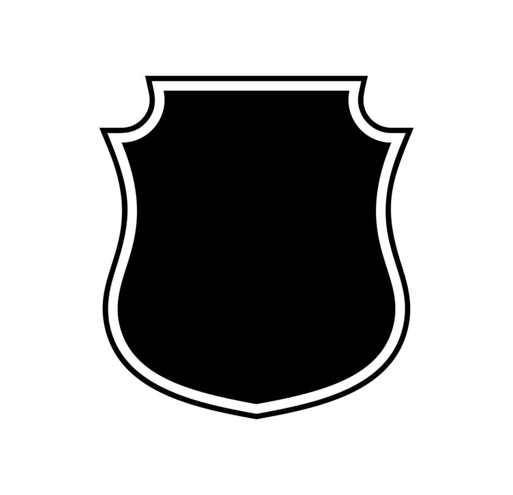 Shield logo template flat illustration, shielding icon in black and white color, security and protector symbol isolated on white background vector