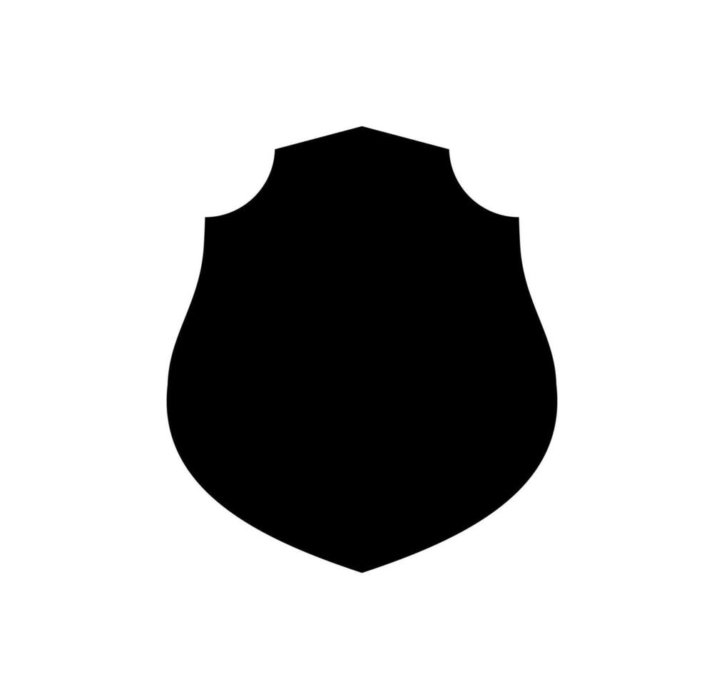 Shield logo template flat illustration, shielding icon in black and white color, security and protector symbol isolated on white background vector