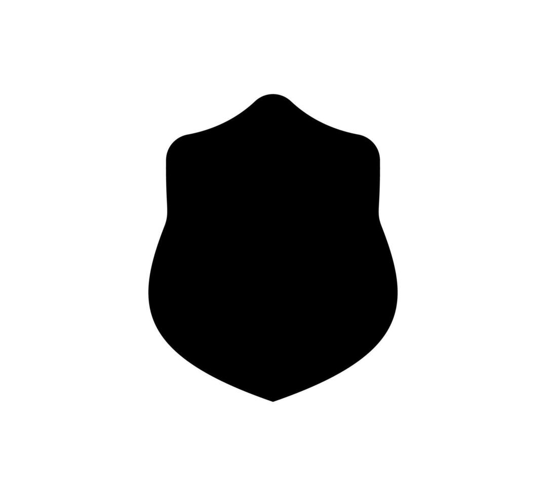 Shield logo template flat illustration, shielding icon in black and white color, security and protector symbol isolated on white background vector