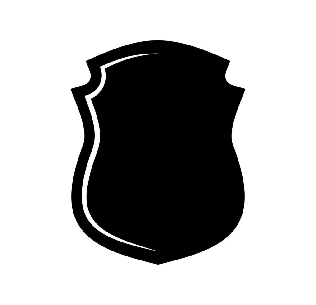 Shield logo template flat illustration, shielding icon in black and white color, security and protector symbol isolated on white background vector