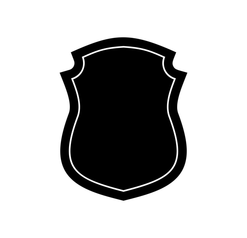 Shield logo template flat illustration, shielding icon in black and white color, security and protector symbol isolated on white background vector