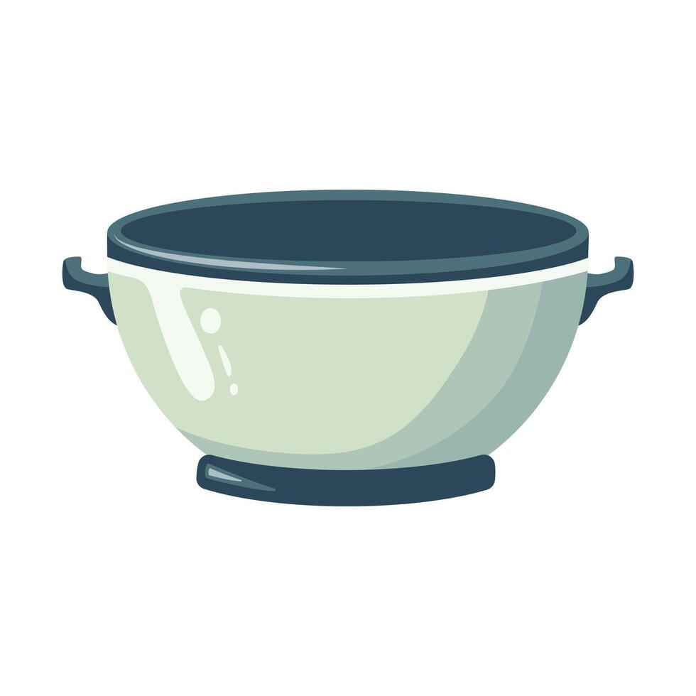A bowl with a lid on a white background vector