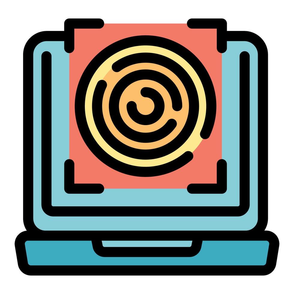 Laptop scanning fingerprint for user authentication vector
