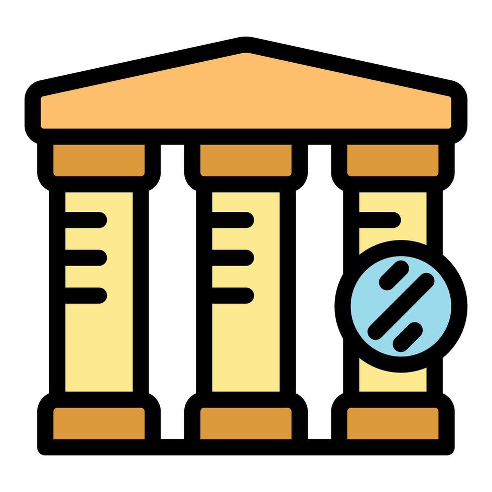 Government institution building with columns representing democracy and justice vector