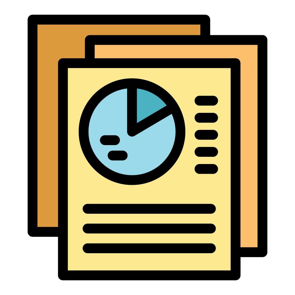 Stack of documents for business analytics with charts and diagram vector