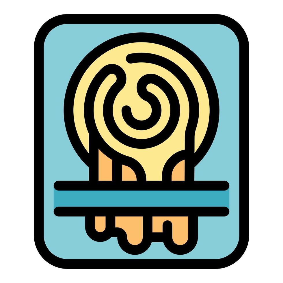 Butter melting under heat on blue background icon vector