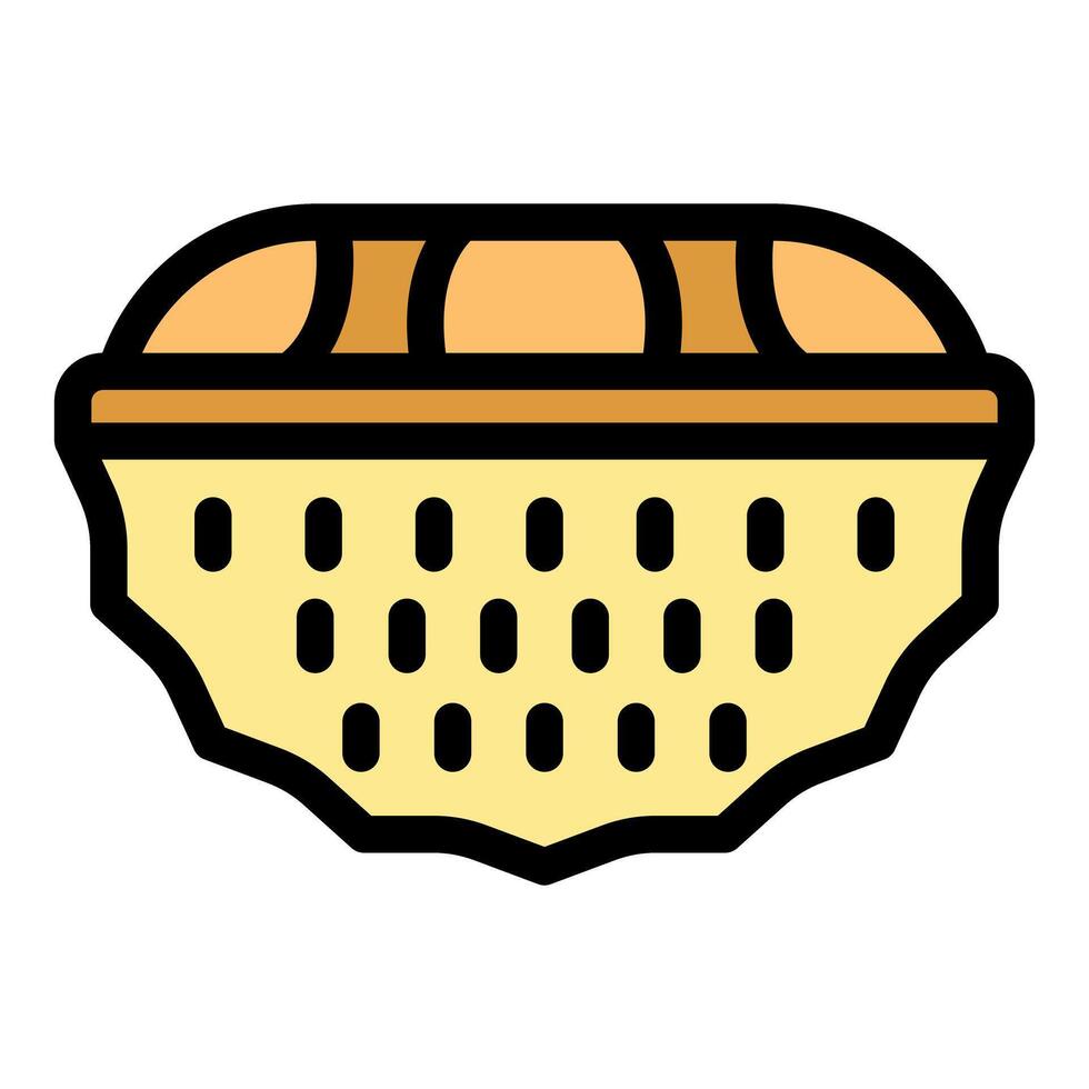Half durian fruit with seeds showing inside part vector