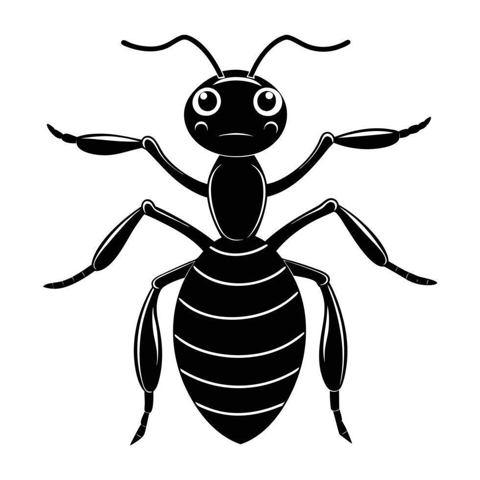 Cartoon Ant Icon Silhouette Cute and Easy to Use Design vector