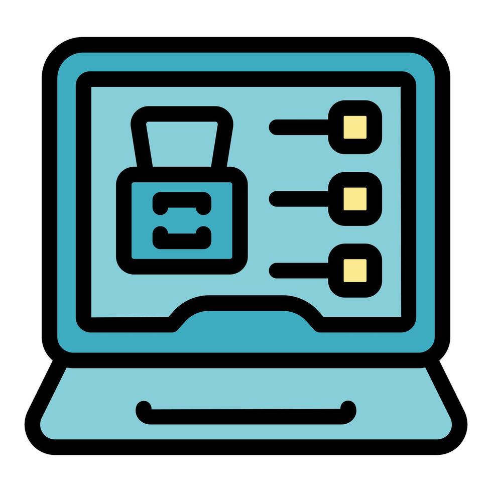 Laptop showing digital wallet with control panel for online transactions vector