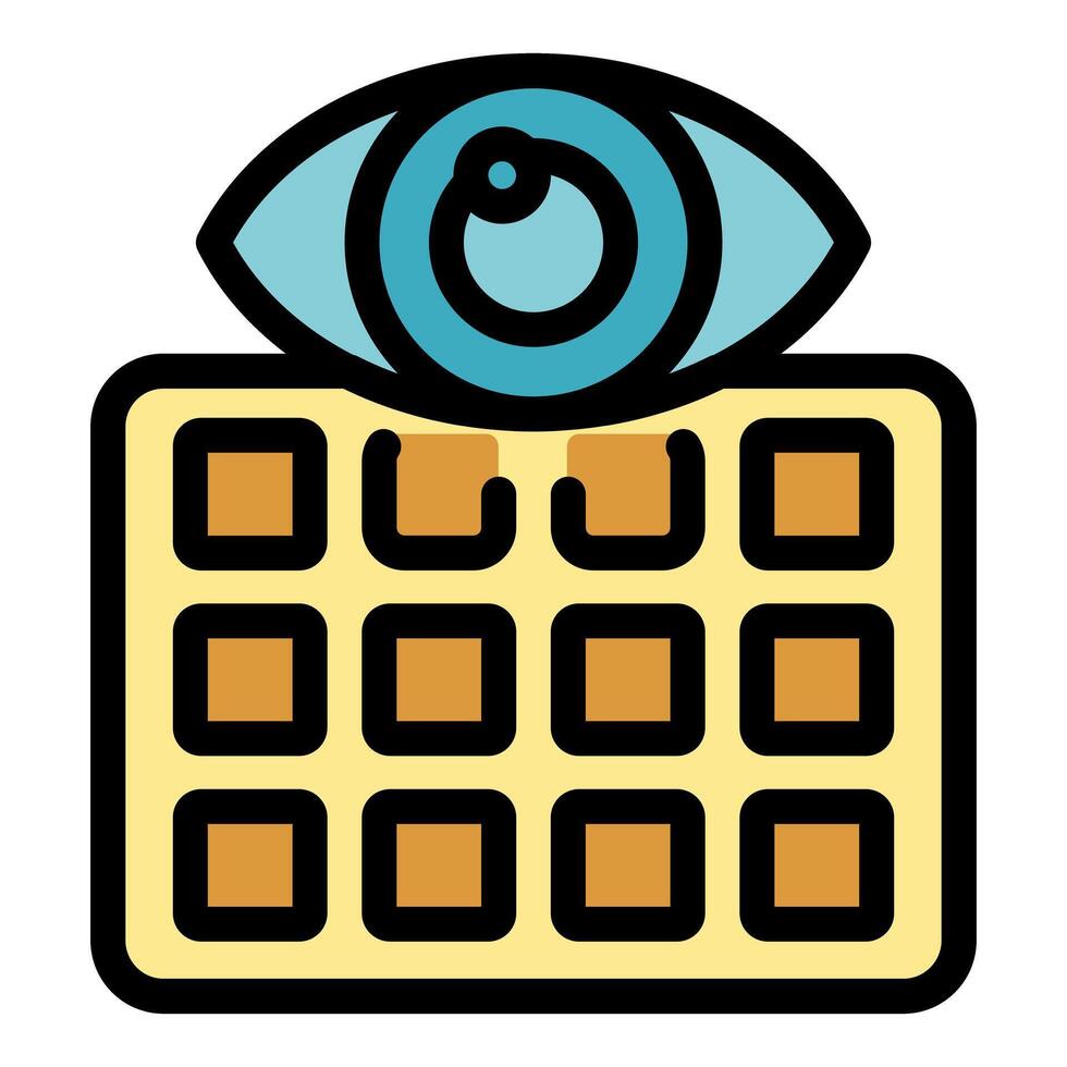 Eye tracking user behavior on website landing page vector