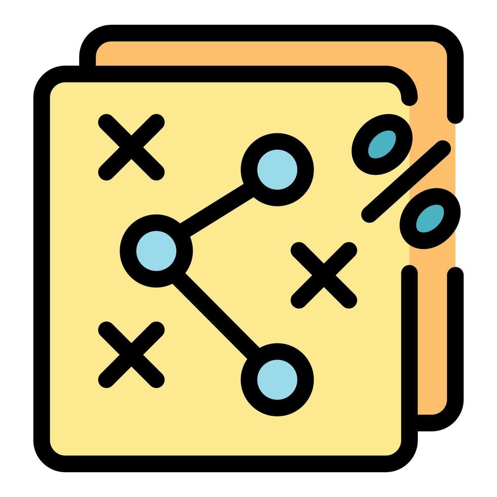Strategy planning document with charts showing percentage growth vector