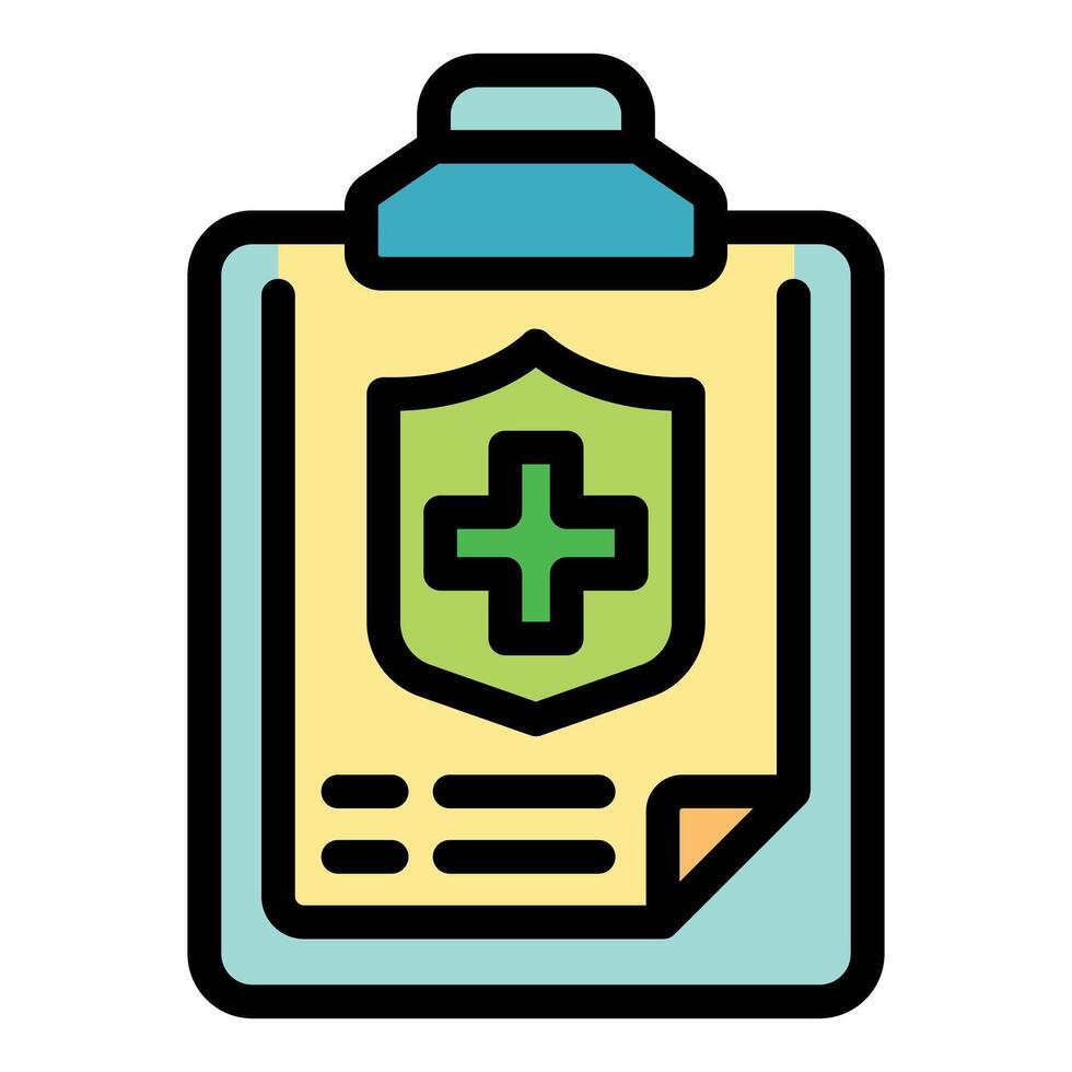 Medical insurance policy protecting health and wellbeing with coverage vector