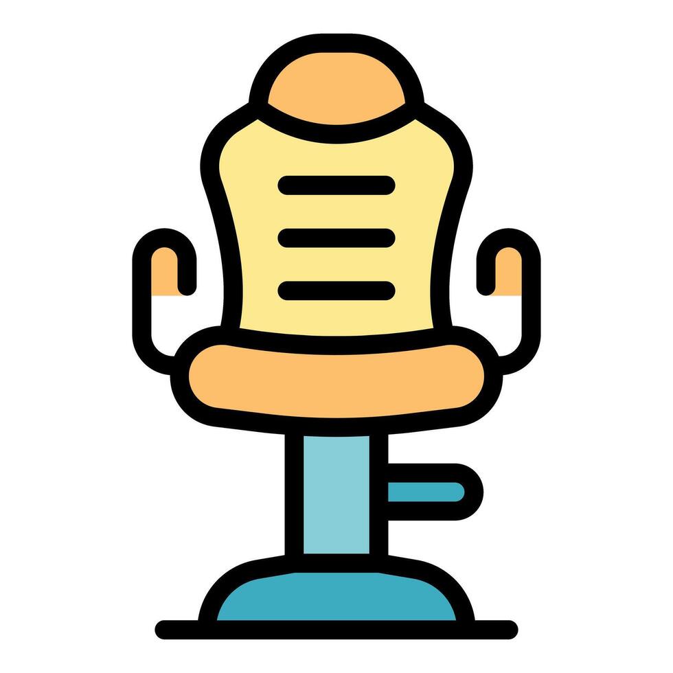 Modern adjustable height rotating office chair icon vector