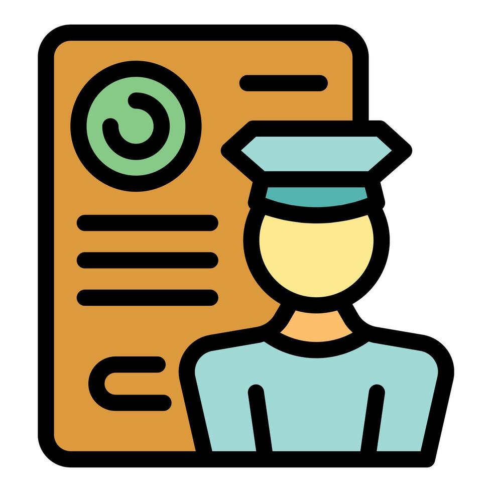 Police officer standing next to wanted poster with photo and description vector