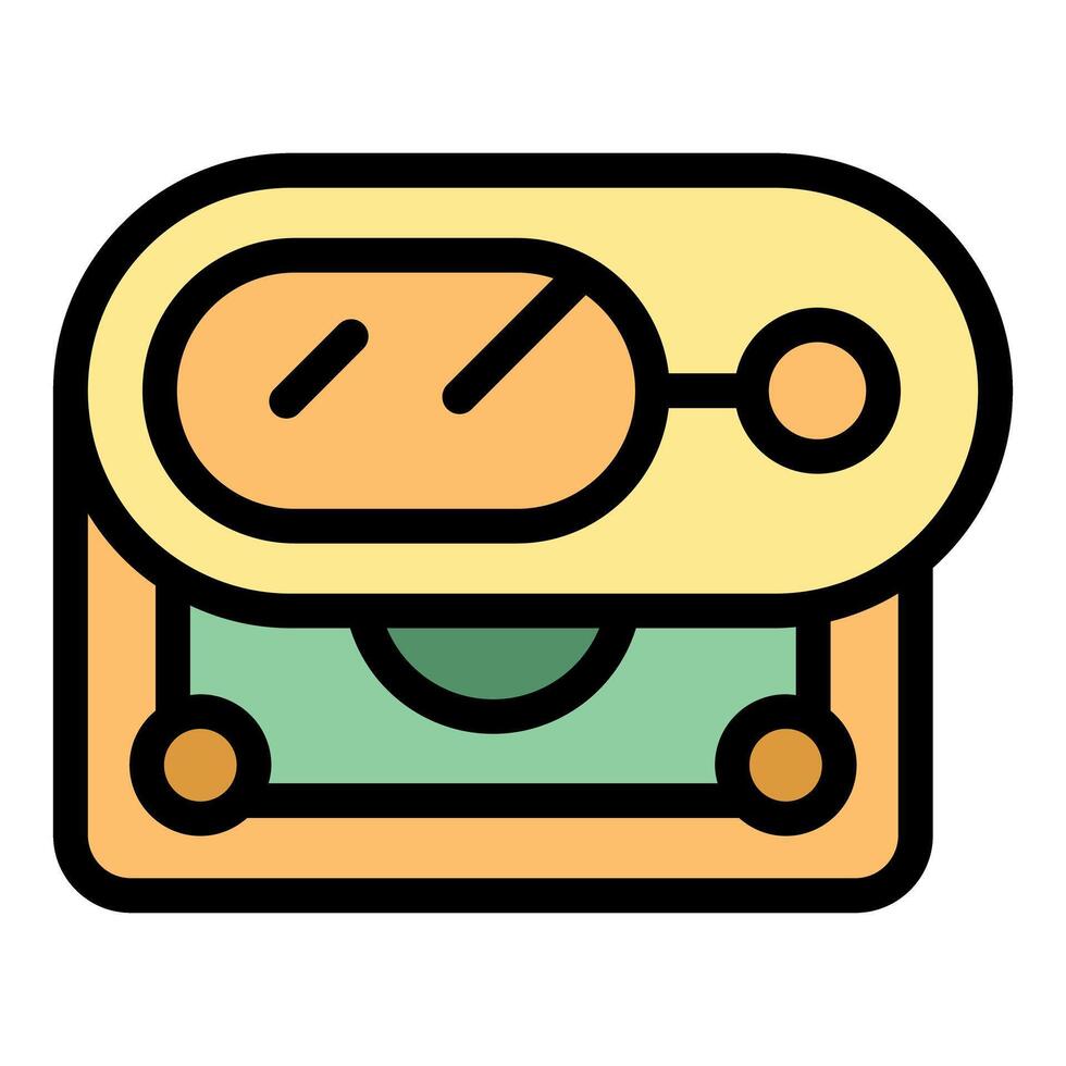 Money detector checking banknote for authenticity vector