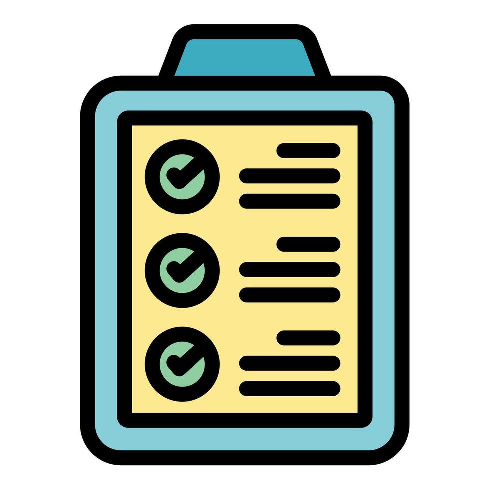 Clipboard showing checkmarked items for efficient task completion vector
