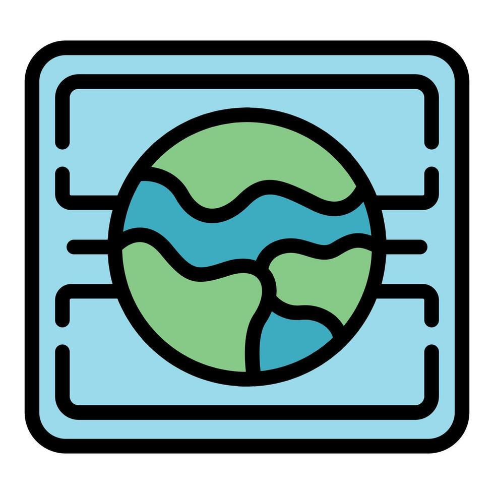 Electronic circuit board showing planet earth for environmental conservation vector