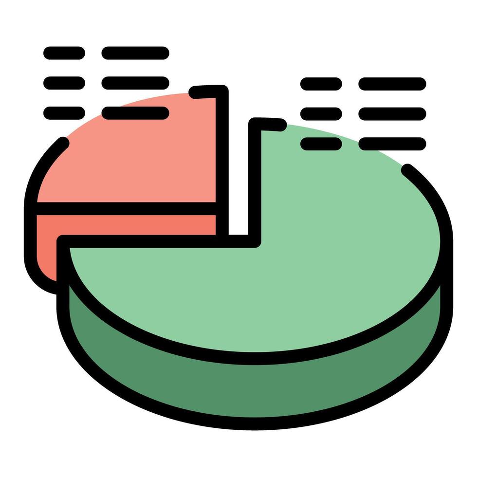 3d pie chart displaying market share with growing statistics vector