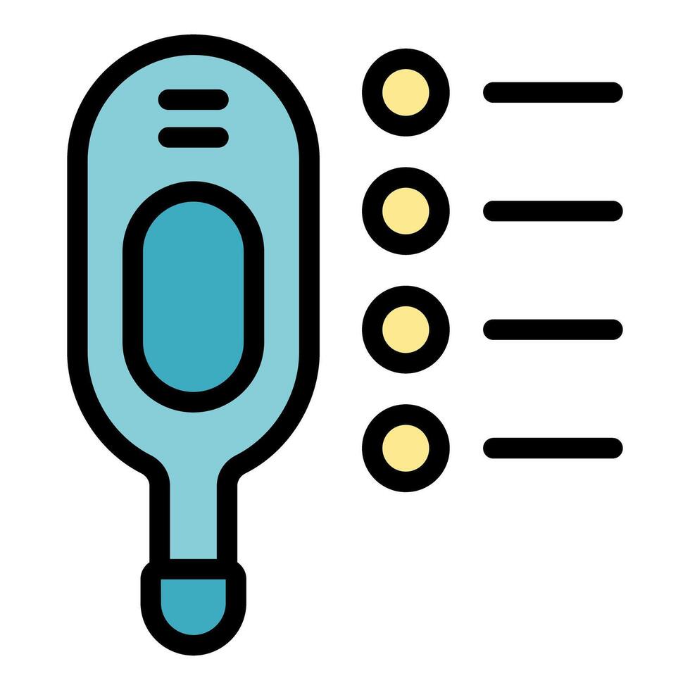 Digital non contact thermometer showing temperature measuring results vector