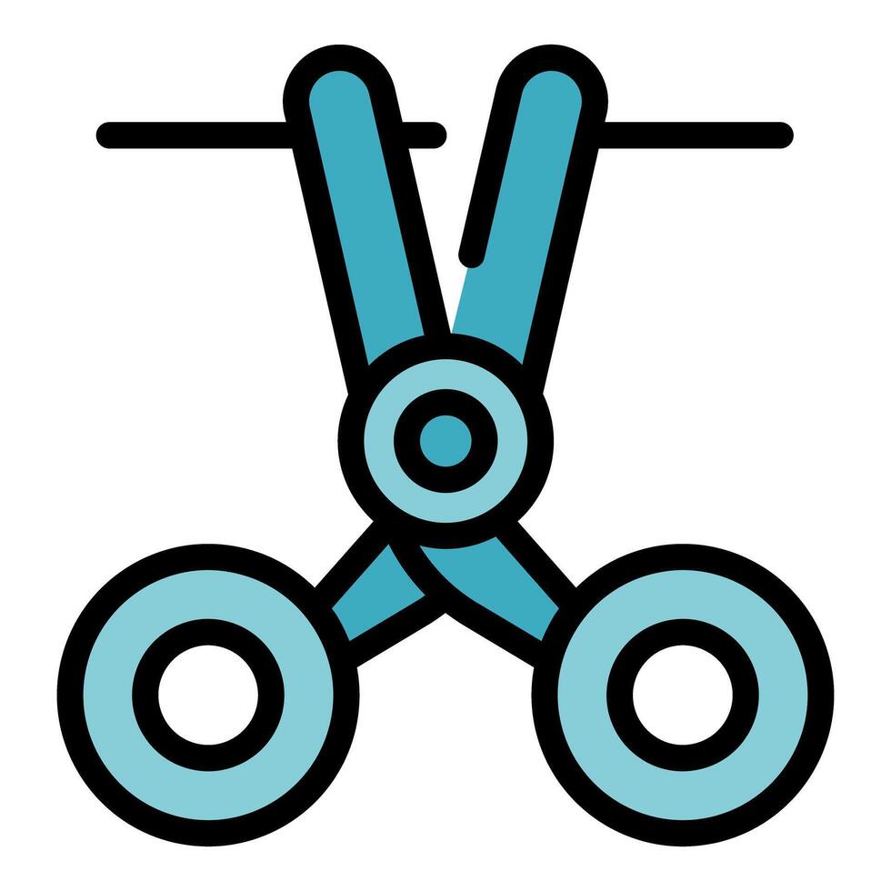 Umbilical cord clamp icon representing childbirth and maternity care vector