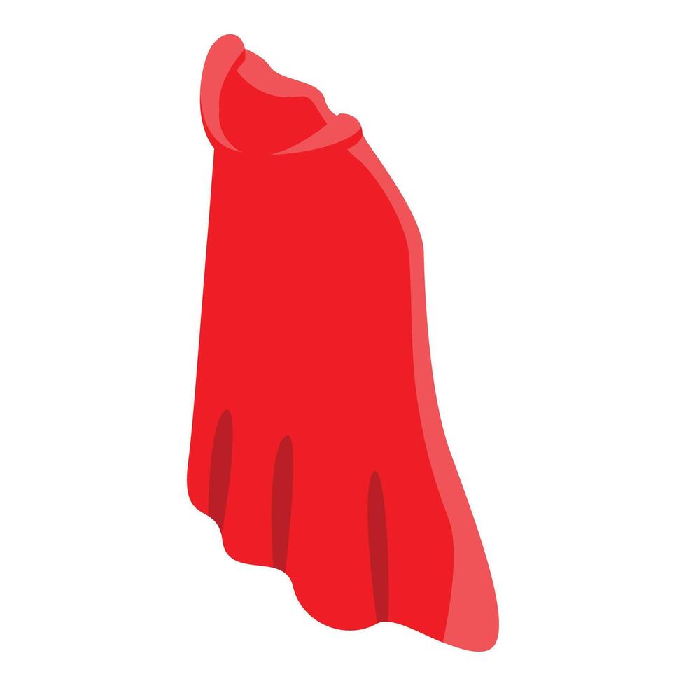 Red cape on a person vector