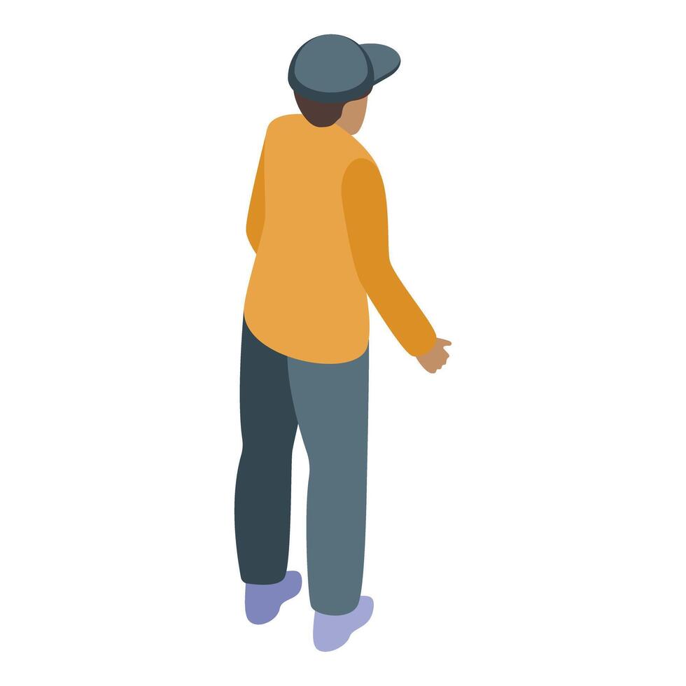 Delivery man wearing uniform and cap is walking vector