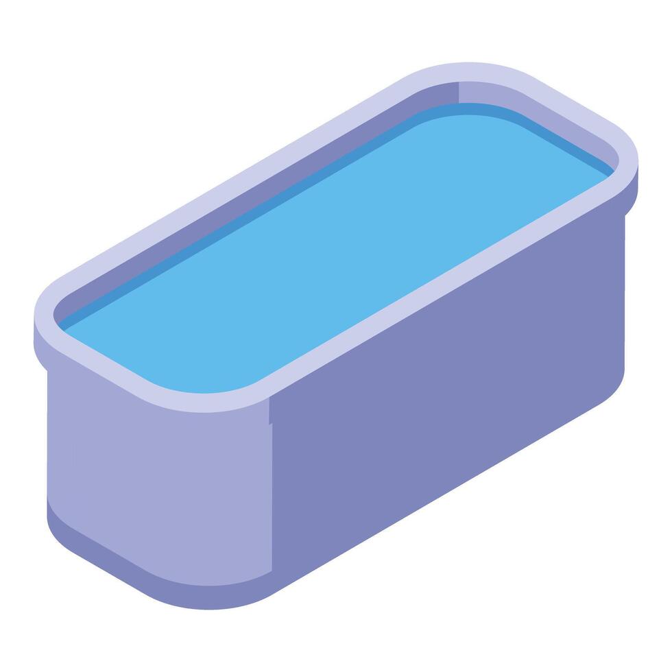 Modern clean empty bathtub presenting relaxing bath time vector