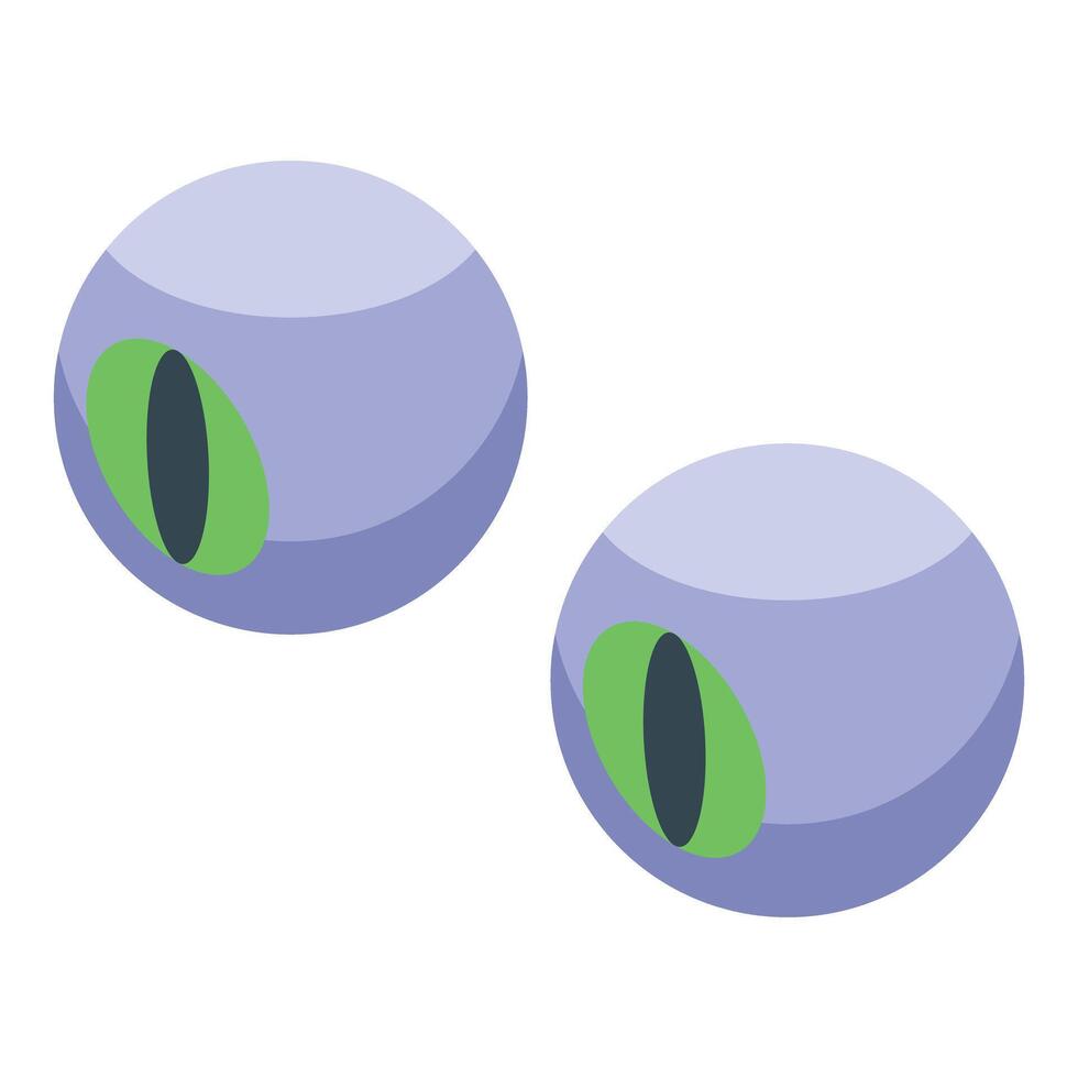 Pair of green cat eyes staring with vertical pupils vector