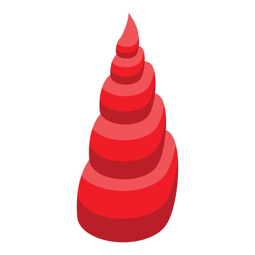 Red spiral cone shape ascending swirling upwards vector